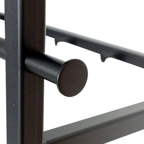 Cuier de perete negru cu raft din metal 76 cm Marco – Spinder Design