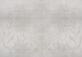 Fototapet - Beton cu flori (147x102 cm)