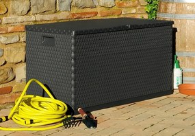 RATTAN záhradný plastový úložný box 420 L - grafit