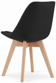Set de masă 1 + 4, masă ADRIA 120x80 negru + scaune DAREN NORI negru