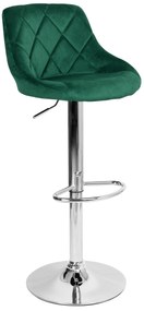 JAKS Scaun de bar cydro crom velvet verde