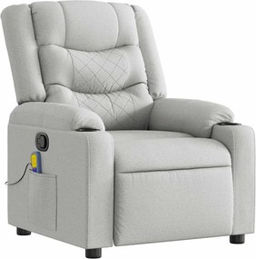 vidaXL Scaun de masaj cu țesătură gri nor