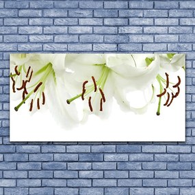 Tablou pe panza canvas Flori Floral Verde Alb Maro