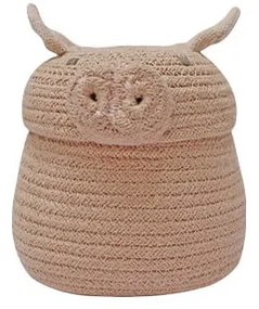 Coș de jucării pentru copii roz deschis din material textil ø 17x15 cm Mini Peggy the Pig – Lorena Canals