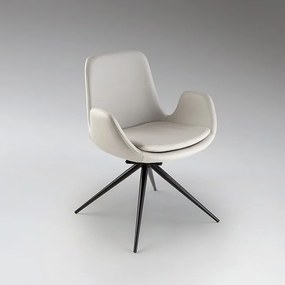 Scaun pivotant dining design elegant Zuna alb