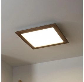 Plafonieră LED dimabilă Brilagi SLIMFRAME WOOD LED/36W/230V 49,5x49,5 cm + telecomandă