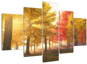 Tablou cu copaci toamna (150x105 cm)