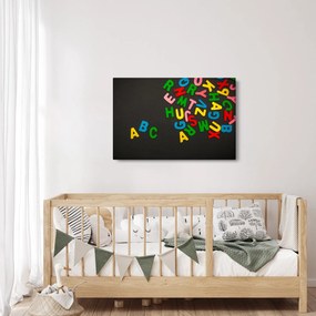 Tablou - litere colorate (90x60 cm)
