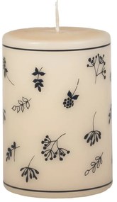 Lumânare Unipar Fleur, durată ardere 48 h, bej - albastru