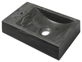 Chiuvetă mică pentru WC neagră din piatră 40x22 cm Blok – Sapho