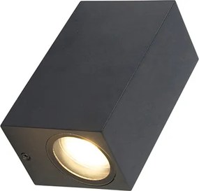 Aplică modernă neagră cu 2 lumini IP44 - Baleno