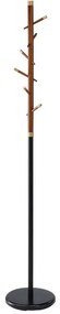 Cuier de podea Callum, negru / nuc