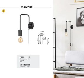 Aplica de perete design industrial minimalist Manzur