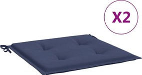 vidaXL Perne pentru paleți 2 buc. bleumarin, 40x40x4 cm, textil Oxford