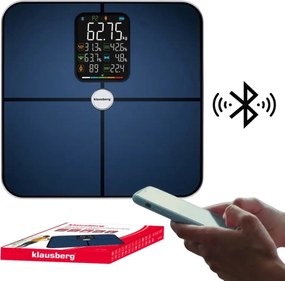 Cantar de baie smart cu analiza corporala Klausberg KB-7940 albastru