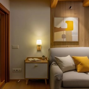 Lampă de perete Brilagi NUBILA WOOD 1xE27/25W/230V stejar/crem