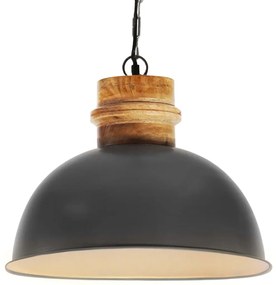 Lampa suspendata industriala, gri, 42 cm, mango, E27, rotund Gri, 42 cm, 1, 1