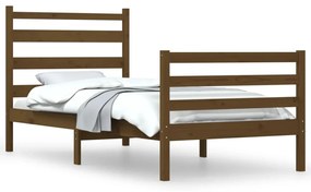 3103701 vidaXL Cadru de pat, 90x200 cm, lemn masiv de pin, maro miere