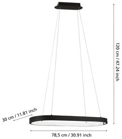 Lustră LED dimabilă pe cablu CODRIALES LED/30W/230V Eglo 99358