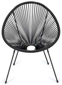 Fotoliu de grădină negru din metal/din plastic Avocado Comfort – Bonami Selection