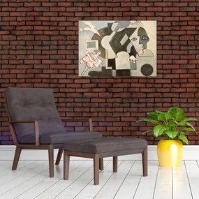 Tablou pe sticlă - Cubismul (70x50 cm)