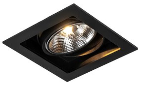 Spot modern îngropat negru 18 cm reglabil - Artemis 111