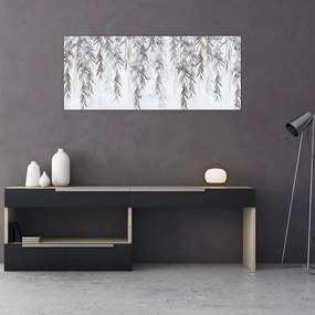Tablou - Crenguțe de salcie cu fluturi (120x50 cm)