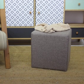 Taburet Kare Pouf Brown
