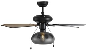 Ventilator de tavan negru 107,5 cm cu comutator cu lanț - Mistral Busa