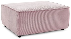 Taburet roz deschis cu tapițerie din catifea reiată Nihad – Bobochic Paris