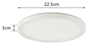 Plafonieră LED pentru baie Brilagi ULTRA SLIM LED/12W/230V d. 22,5 cm alb IP54