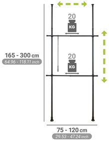 Wenko Ușoare telescopice Herkules Basic, negru