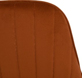 Scaun de design, ţesătură Velvet teracot, AURIL