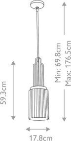 Quintiesse QN-KIMROSE-MP-PN - Lustră pe tijă KIMROSE 1xE27/60W/230V crom lucios