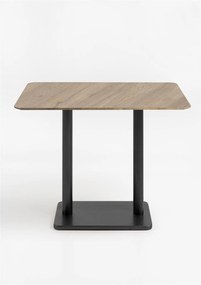 Masa de bar Brest stejar/negru 120/75/92 cm