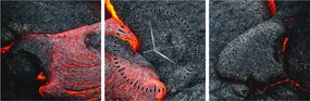 Tablou - Lava (cu ceas) (90x30 cm)