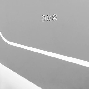 🪞 Oglindă LED cu Touch și Funcție Dezaburire, 3 Tipuri de Lumină – 120x70 cm, Model J194-12070 Smack