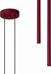 Sollux SL.2122 - Lustră suspendată pe cablu PASTELO 2xG9/8W/230V roșie
