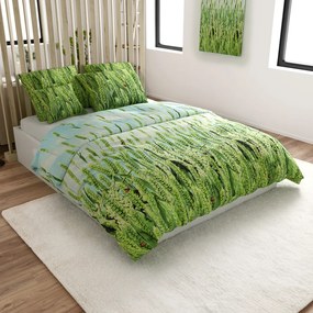 Lenjerie de microfibra POSANA verde Dimensiune lenjerie de pat: 2 buc 70 x 80 cm | 160 x 200 cm