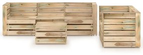 Set mobilier de gradina, 6 piese, lemn de pin verde tratat Verde, 6