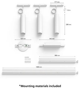 Philips - Set 3x LED RGB lustru dimabil pentru sistem Hue, 15,6W, 230V