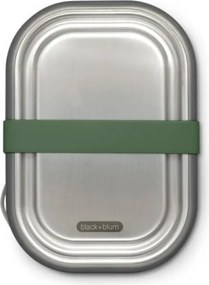 Cutie pentru pranz Black+Blum BAM-SS-L010, 1 L, Dreptunghiulara, Potrivita pentru cuptor, Fara BPA, Otel inoxidabil, Inox/Verde