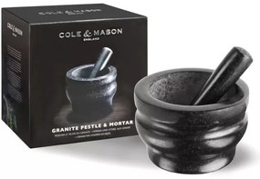 Cole&Mason - Pistil granit cu pistil, pr. 18 cm, granit negru