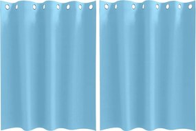 vidaXL Perdele Opaque cu Inel 2 pcs Albastru deschis 140 x 140 cm