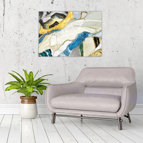 Tablou pe sticlă - Marmură colorată (70x50 cm)
