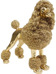Decoratiune Mrs Poodle auriu 34cm