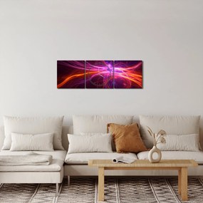 Tablou cu abstracțiune modernă (cu ceas) (90x30 cm)