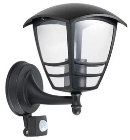 Aplică de exterior cu senzor TEVIO 1xE27/60W/230V IP54 negru