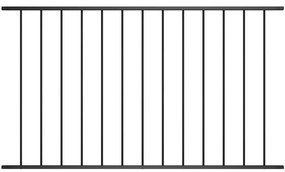 vidaXL Panou de gard din oțel vopsit în câmp electrostatic, 1,63x0,75 m, negru