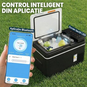 Outsunny Frigider portabil 12V cu adaptor 240V pentru rulote și mașini | Aosom Romania